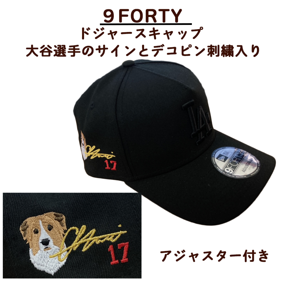NEW ERA - ドジャースキャップ9FORTY(黒)大谷翔平選手のサイン NEW ERA - ドジャースキャップ9FORTY(黒)大谷翔平選手のサイン
