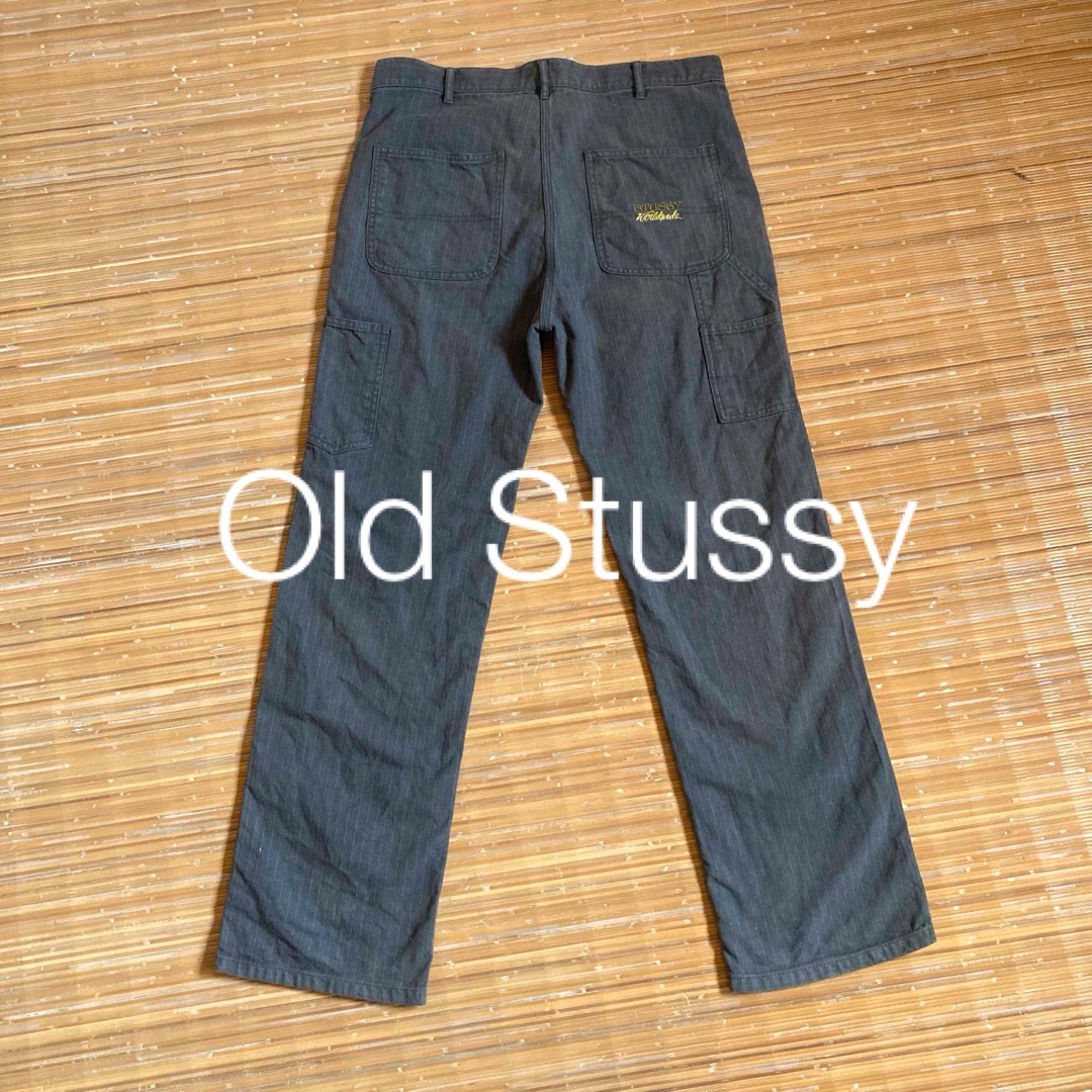 STUSSY - 90's00's Old Stussy ワークパンツ 32 紺タグ 人気 STUSSY - 90's00's Old Stussy ワークパンツ 32 紺タグ 人気