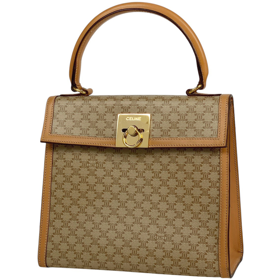 CELINE - セリーヌ マカダム柄 ハンドバッグ レディース 【中古 CELINE - セリーヌ マカダム柄 ハンドバッグ レディース 【中古