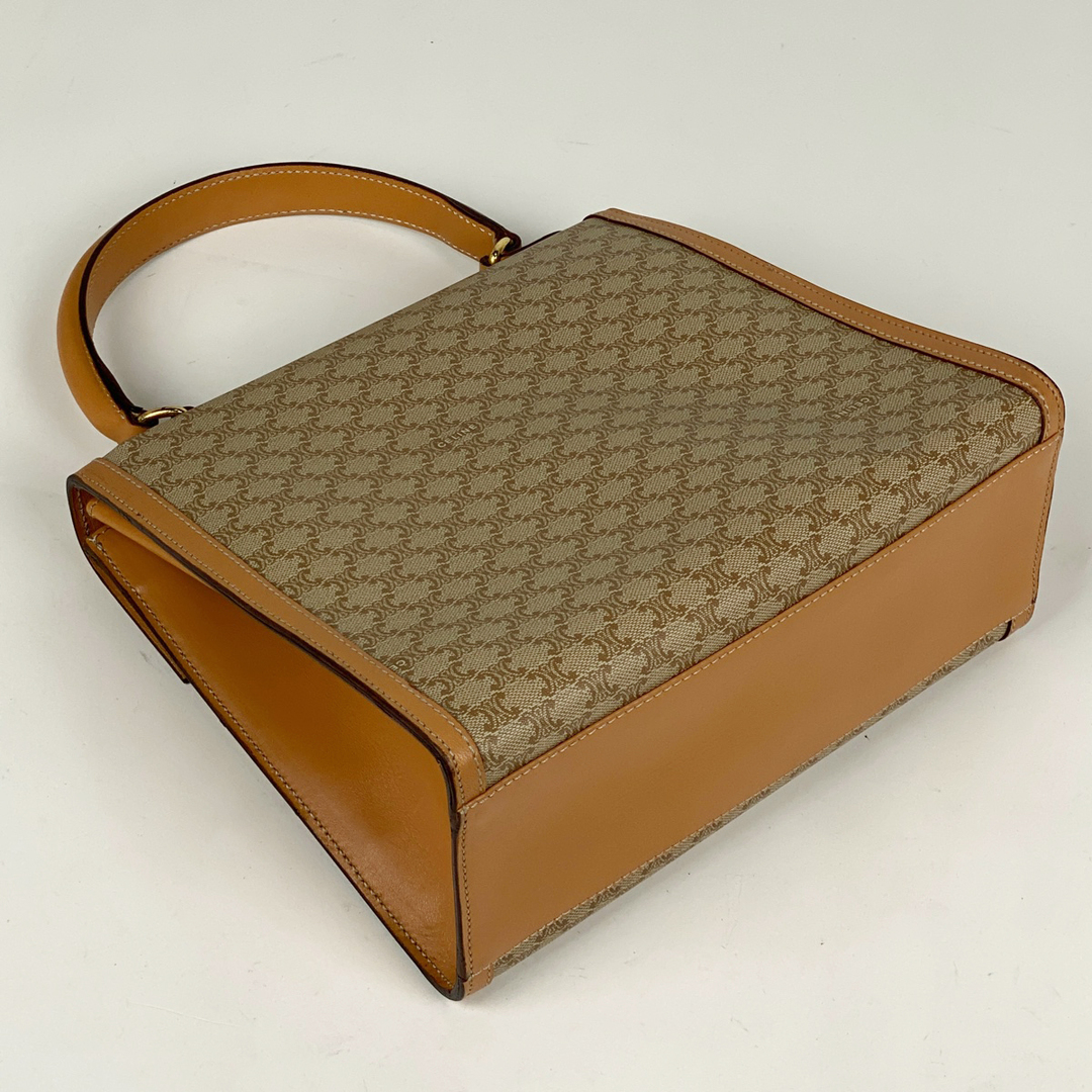 CELINE - セリーヌ マカダム柄 ハンドバッグ レディース 【中古 CELINE - セリーヌ マカダム柄 ハンドバッグ レディース 【中古
