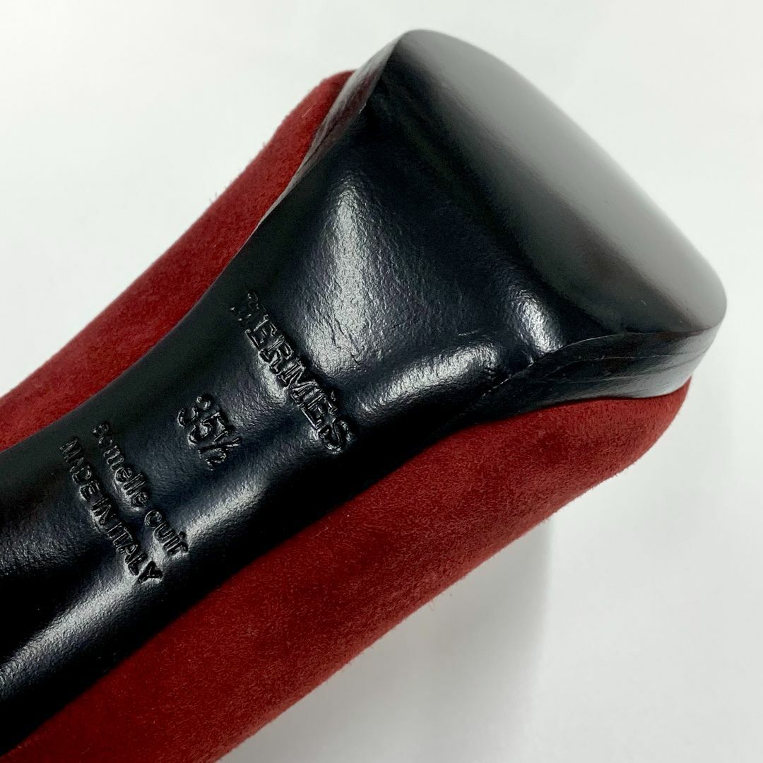 HERMES - 8585 未使用 エルメス スエード オープントゥ パンプス HERMES - 8585 未使用 エルメス スエード オープントゥ パンプス