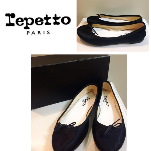 repetto(レペット)のレペット♡ブラックサテン バレー パンプス♡ レディースの靴/シューズ(ハイヒール/パンプス)の商品写真