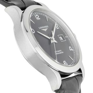 ロンジン(LONGINES)の【新品】ロンジン LONGINES 腕時計 レディース L2.321.4.56.2 レコード 自動巻き ブラックxブラック アナログ表示(腕時計)