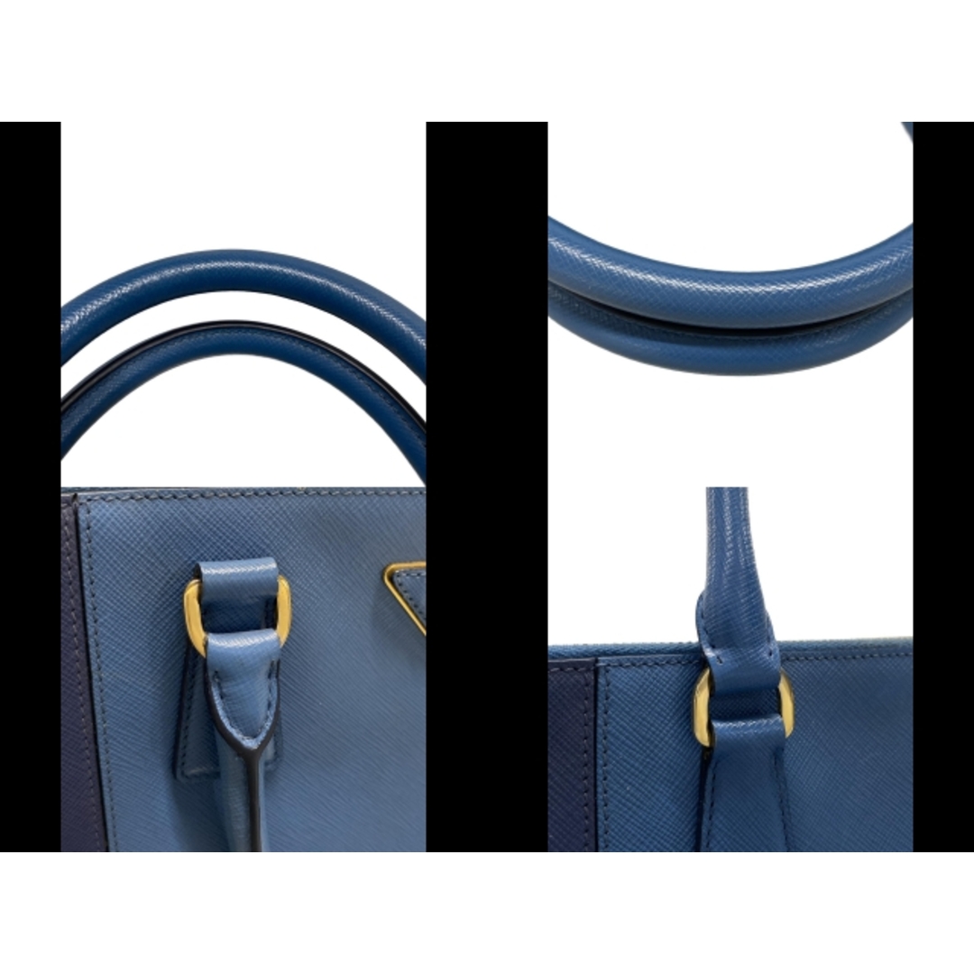 PRADA - PRADA(プラダ) トートバッグ ガレリア ブルー×ネイビー PRADA - PRADA(プラダ) トートバッグ ガレリア ブルー×ネイビー