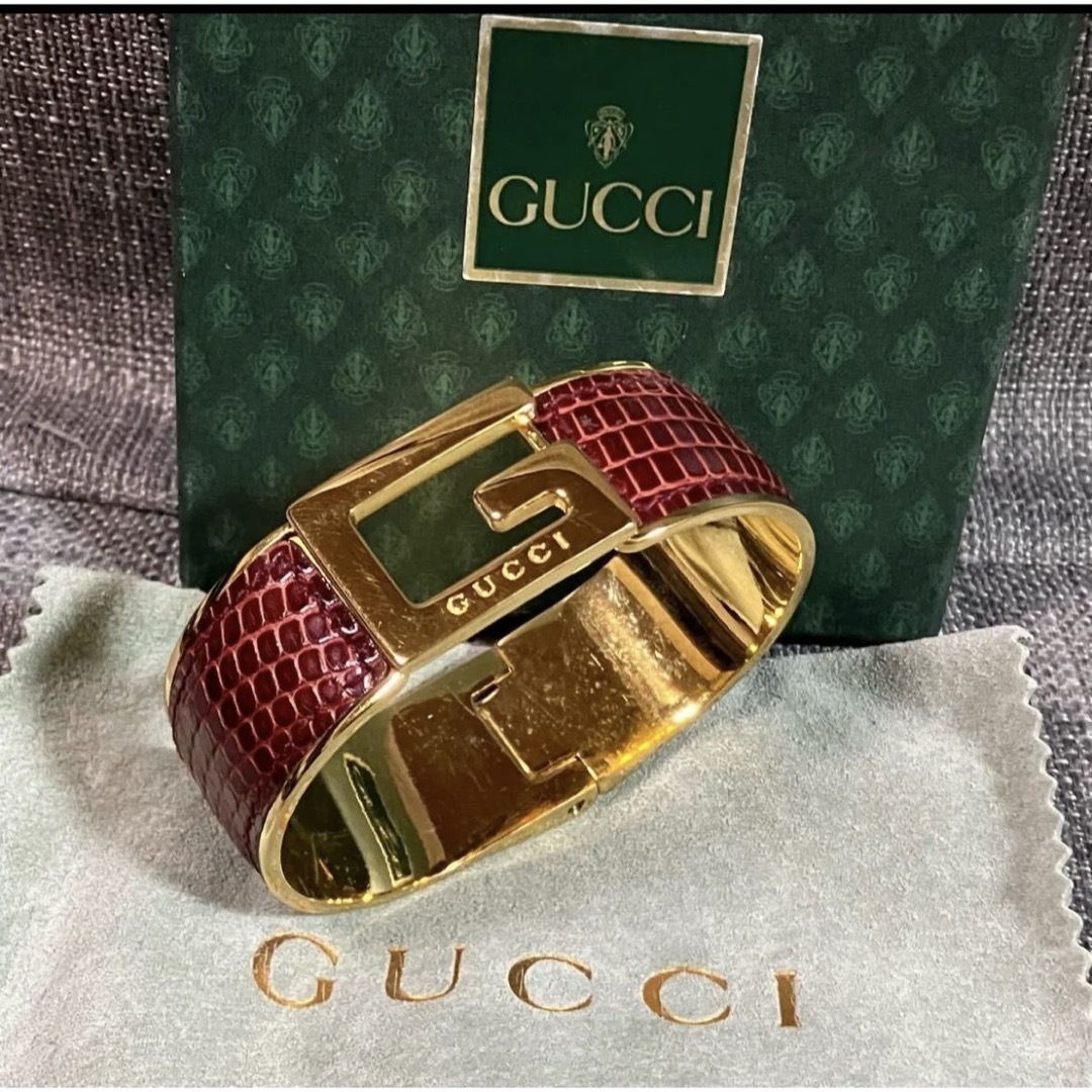 GUCCI - GUCCI グッチ ヴィンテージ バングル オールドグッチの GUCCI - GUCCI グッチ ヴィンテージ バングル オールドグッチの