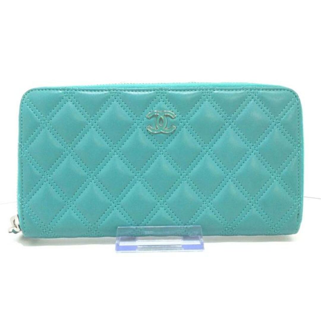 CHANEL - CHANEL(シャネル) 長財布 マトラッセ グリーン CHANEL - CHANEL(シャネル) 長財布 マトラッセ グリーン
