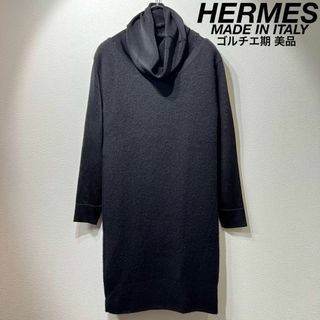 HERMES - 美品 HERMES エルメス シルク ワンピース ドレス HERMES - 美品 HERMES エルメス シルク ワンピース ドレス