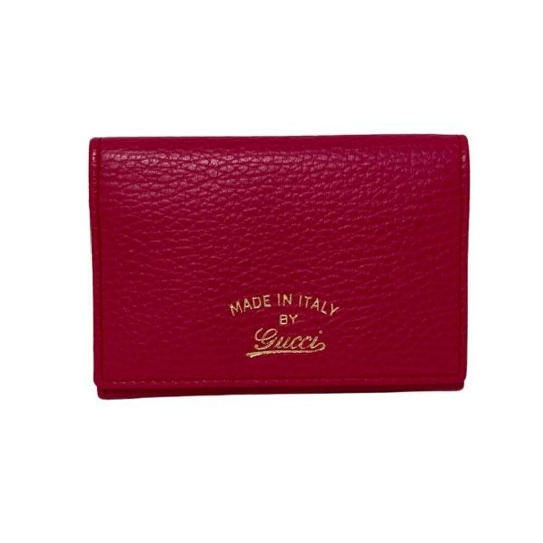 GUCCI - GUCCI(グッチ) 名刺入れ スウィング 381045 ピンク GUCCI - GUCCI(グッチ) 名刺入れ スウィング 381045 ピンク