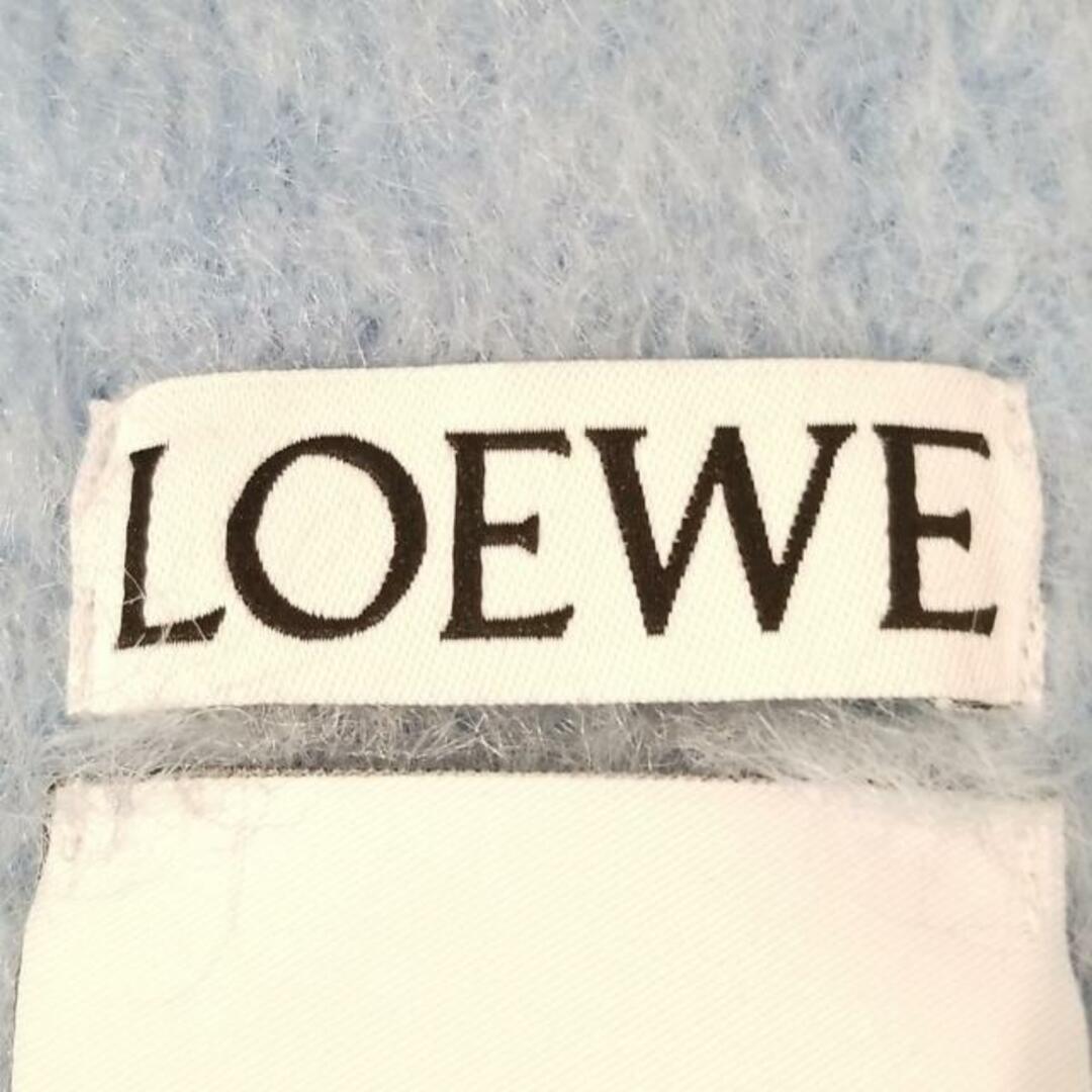 LOEWE - LOEWE(ロエベ) マフラー美品 - ライトブルー ウールの LOEWE - LOEWE(ロエベ) マフラー美品 - ライトブルー ウールの
