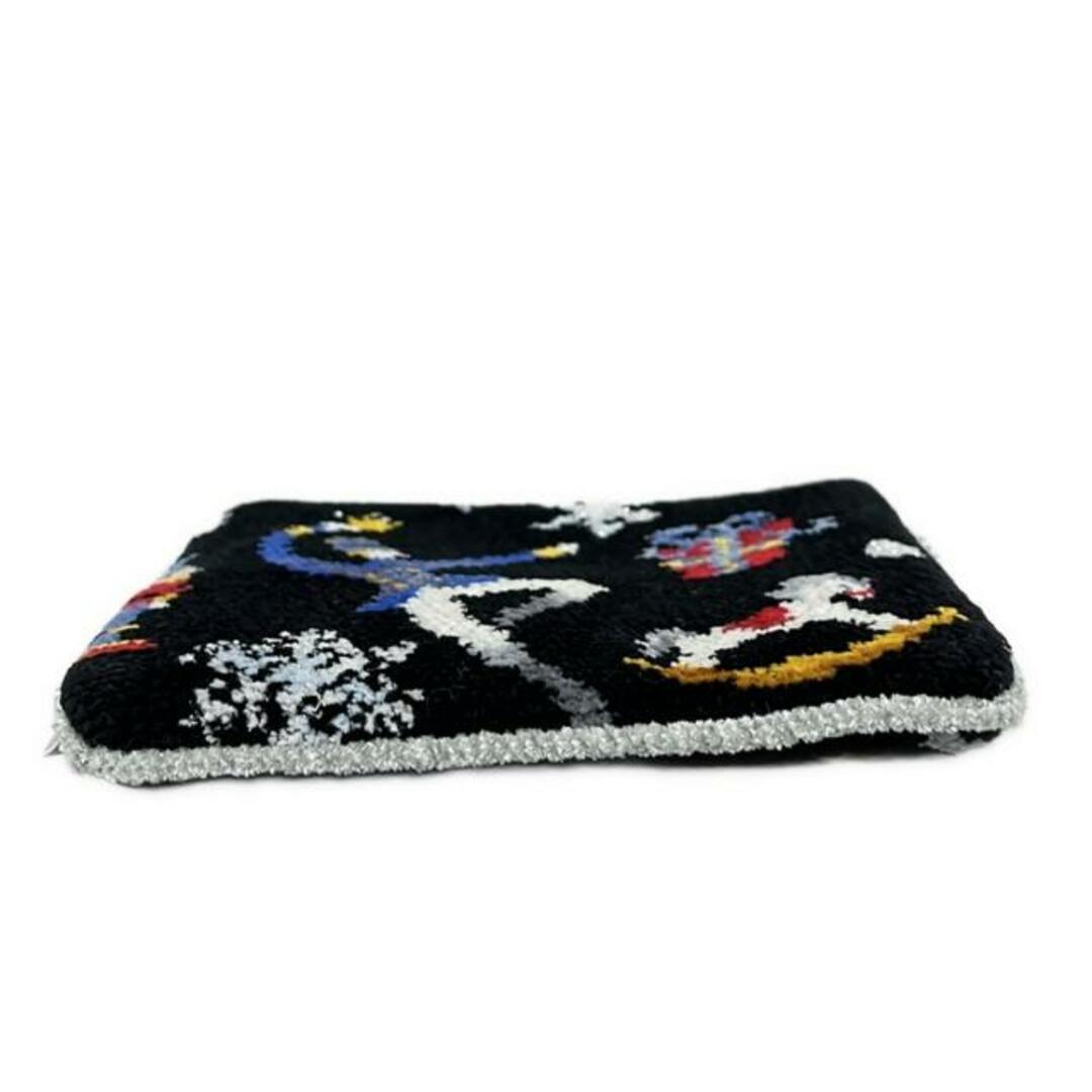 FEILER - FEILER(フェイラー) ポーチ美品 - 黒×白×マルチ カス FEILER - FEILER(フェイラー) ポーチ美品 - 黒×白×マルチ カス