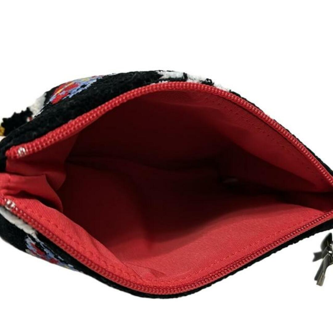 FEILER - FEILER(フェイラー) ポーチ美品 - 黒×白×マルチ カス FEILER - FEILER(フェイラー) ポーチ美品 - 黒×白×マルチ カス