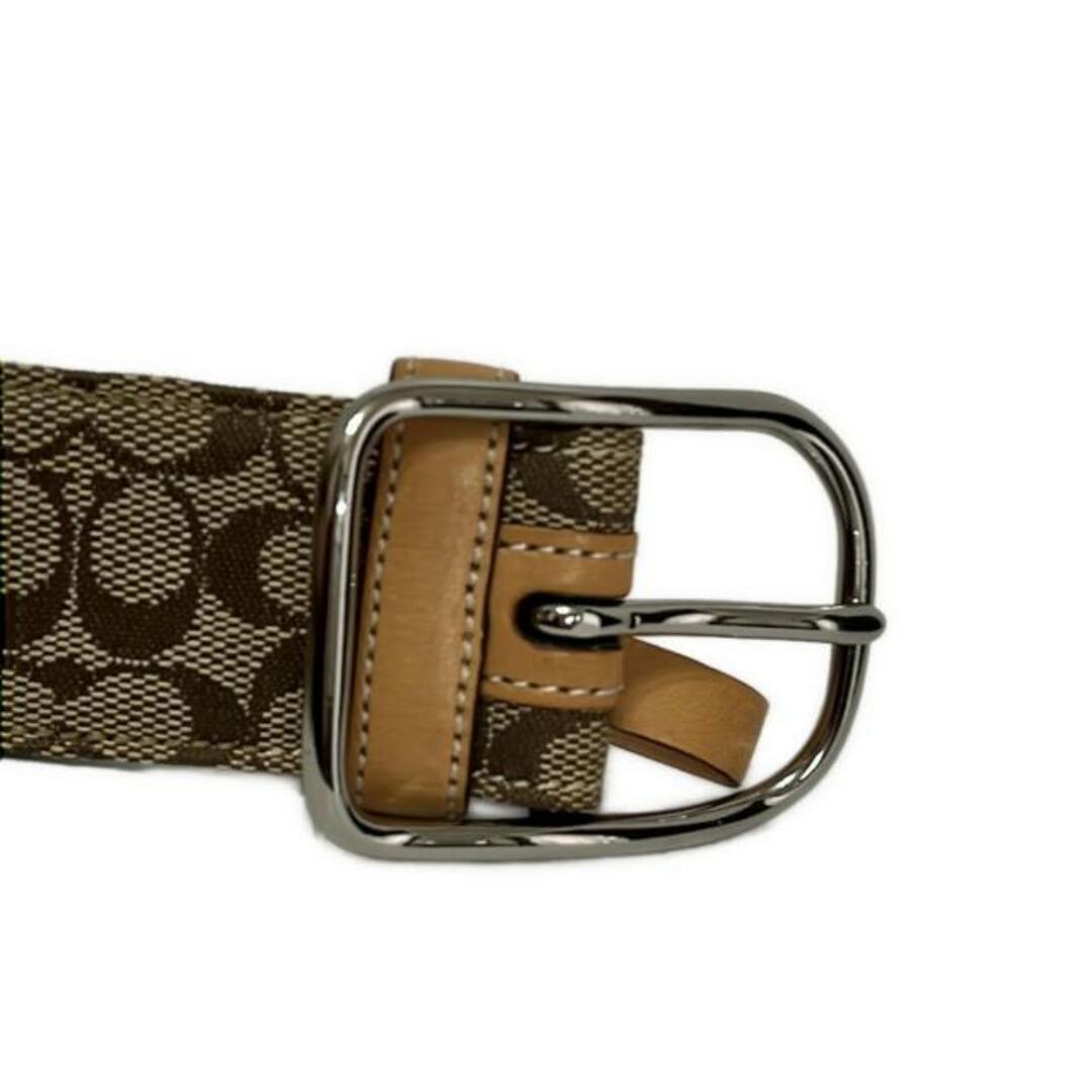 COACH - COACH(コーチ) ベルト - カーキ×ライトブラウン レザー COACH - COACH(コーチ) ベルト - カーキ×ライトブラウン レザー