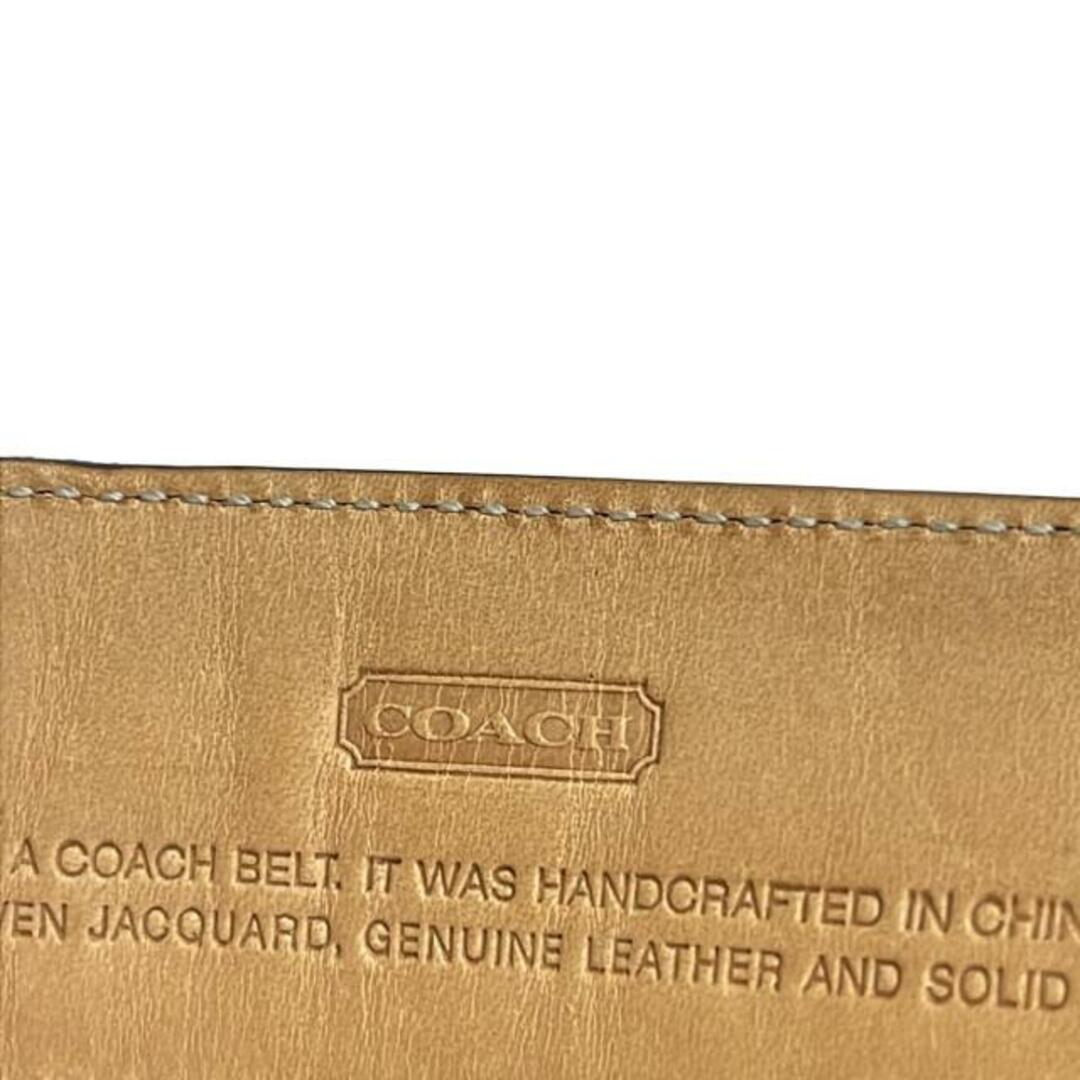 COACH - COACH(コーチ) ベルト - カーキ×ライトブラウン レザー COACH - COACH(コーチ) ベルト - カーキ×ライトブラウン レザー