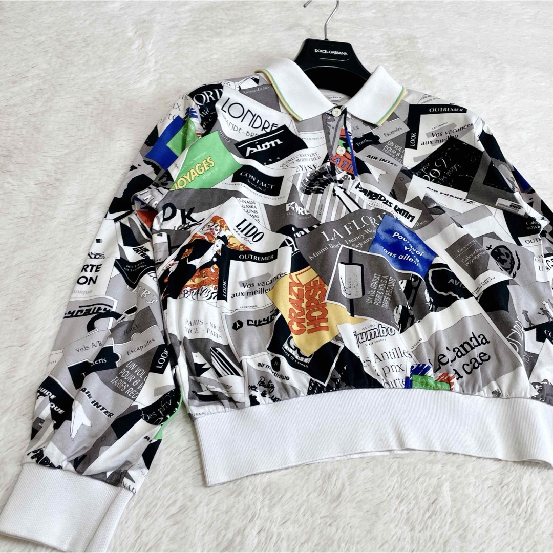 LEONARD - 美品 LEONARD レオナール 記事柄 ポスター ポロシャツ LEONARD - 美品 LEONARD レオナール 記事柄 ポスター ポロシャツ