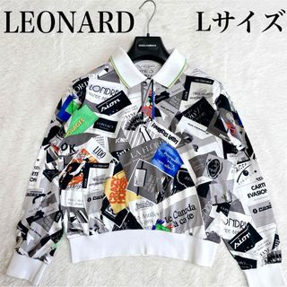 LEONARD - 美品 LEONARD レオナール 記事柄 ポスター ポロシャツ LEONARD - 美品 LEONARD レオナール 記事柄 ポスター ポロシャツ