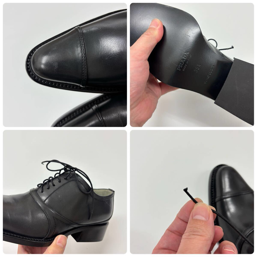 PRADA - 試着のみ PRADA レースアップ ローファー サイズ 35 1/2 PRADA - 試着のみ PRADA レースアップ ローファー サイズ 35 1/2