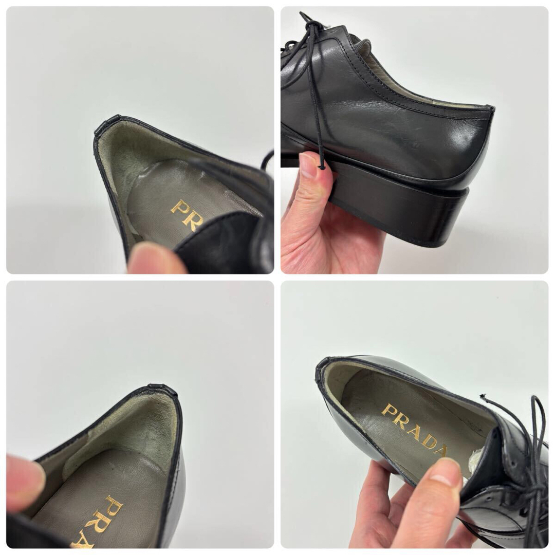 PRADA - 試着のみ PRADA レースアップ ローファー サイズ 35 1/2 PRADA - 試着のみ PRADA レースアップ ローファー サイズ 35 1/2
