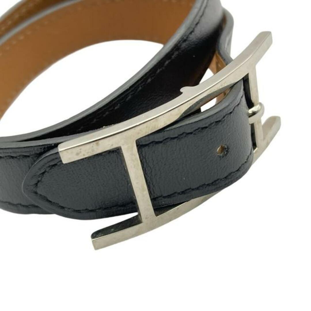 HERMES - HERMES(エルメス) ブレスレット美品 アピ3 レザー 黒 HERMES - HERMES(エルメス) ブレスレット美品 アピ3 レザー 黒