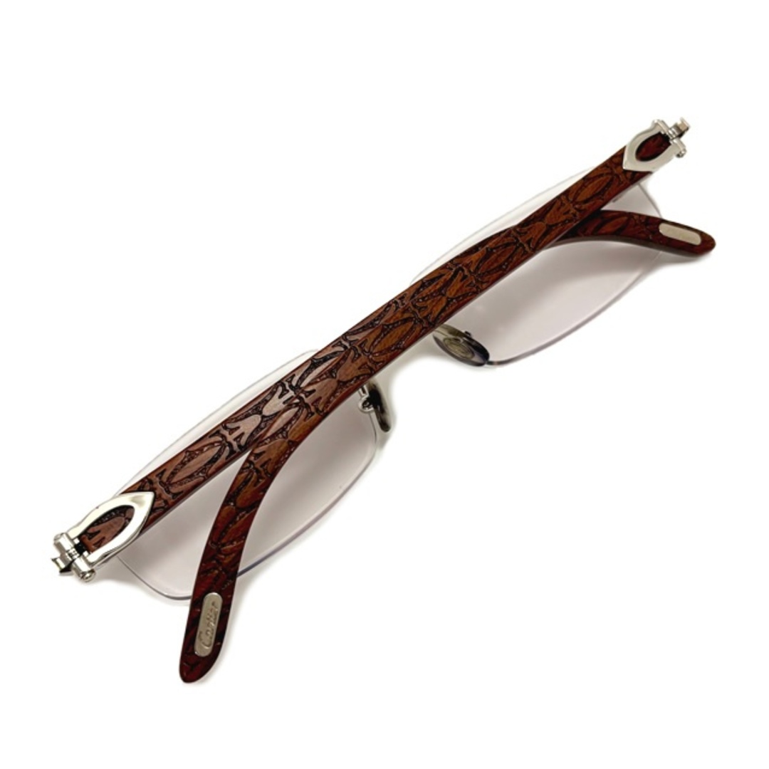 Cartier - カルティエ Cartier メガネ ウッドテンプル 度入り Cartier - カルティエ Cartier メガネ ウッドテンプル 度入り
