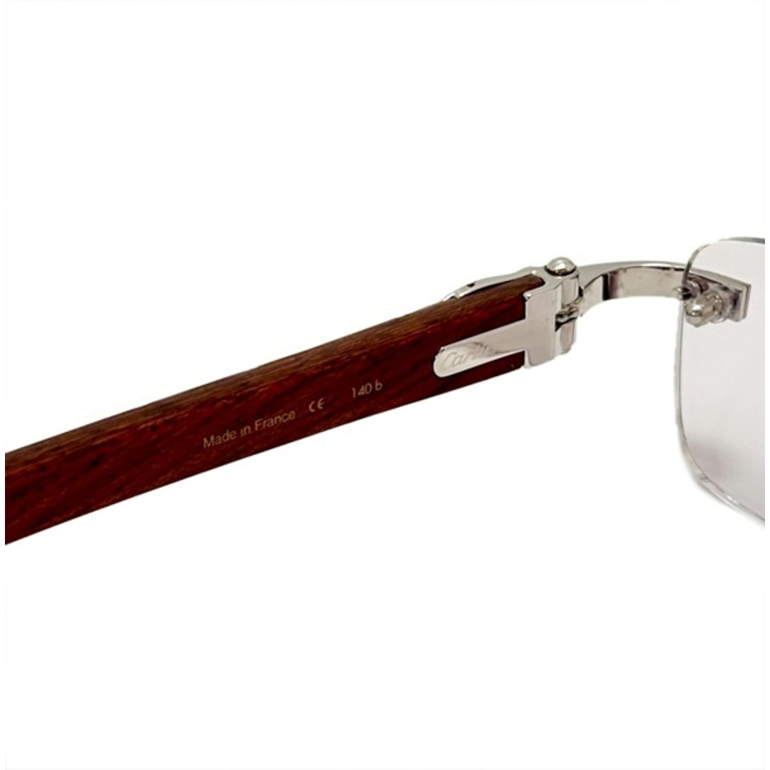 Cartier - カルティエ Cartier メガネ ウッドテンプル 度入り Cartier - カルティエ Cartier メガネ ウッドテンプル 度入り