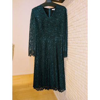 EPOCA - EPOCA エポカ Vネック ワンピース size38/黒 EPOCA - EPOCA エポカ Vネック ワンピース size38/黒