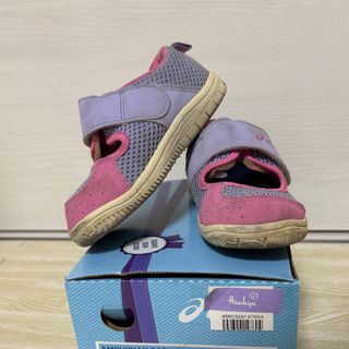 アシックスショウジ(asics)のアシックス　サンダル　パープル　15.5cm(サンダル)