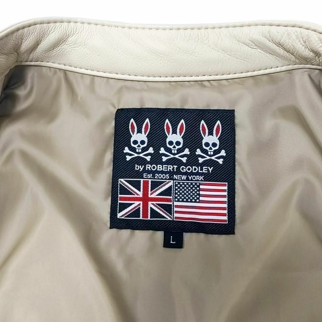 Psycho Bunny - 超美品 サイコバニー レザージャケット 羊革 L Psycho Bunny - 超美品 サイコバニー レザージャケット 羊革 L