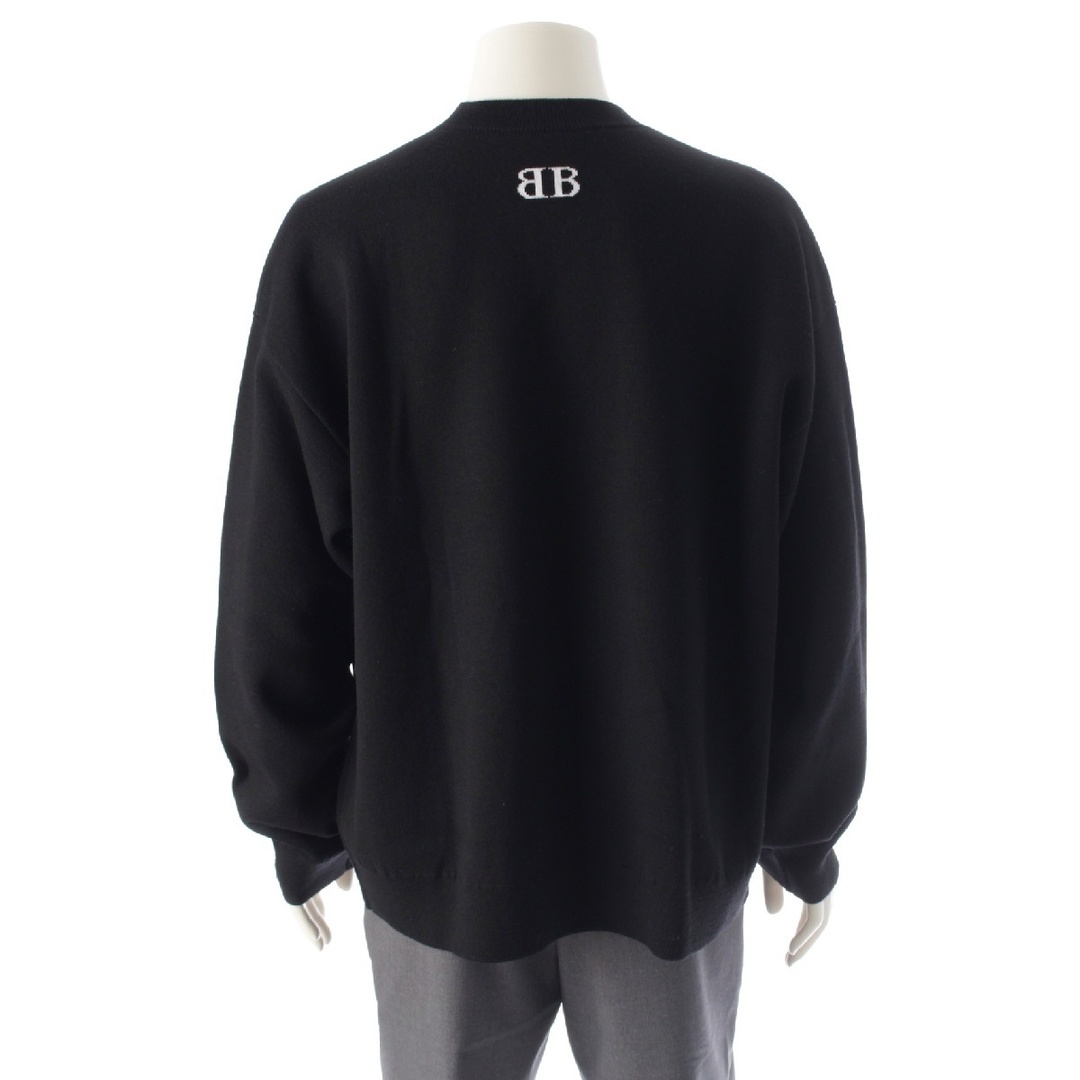 BALENCIAGA - バレンシアガ ウール×コットン BB ロゴ ニット BALENCIAGA - バレンシアガ ウール×コットン BB ロゴ ニット