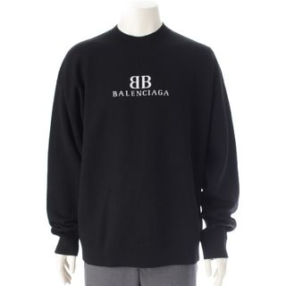 BALENCIAGA - バレンシアガ ウール×コットン BB ロゴ ニット BALENCIAGA - バレンシアガ ウール×コットン BB ロゴ ニット