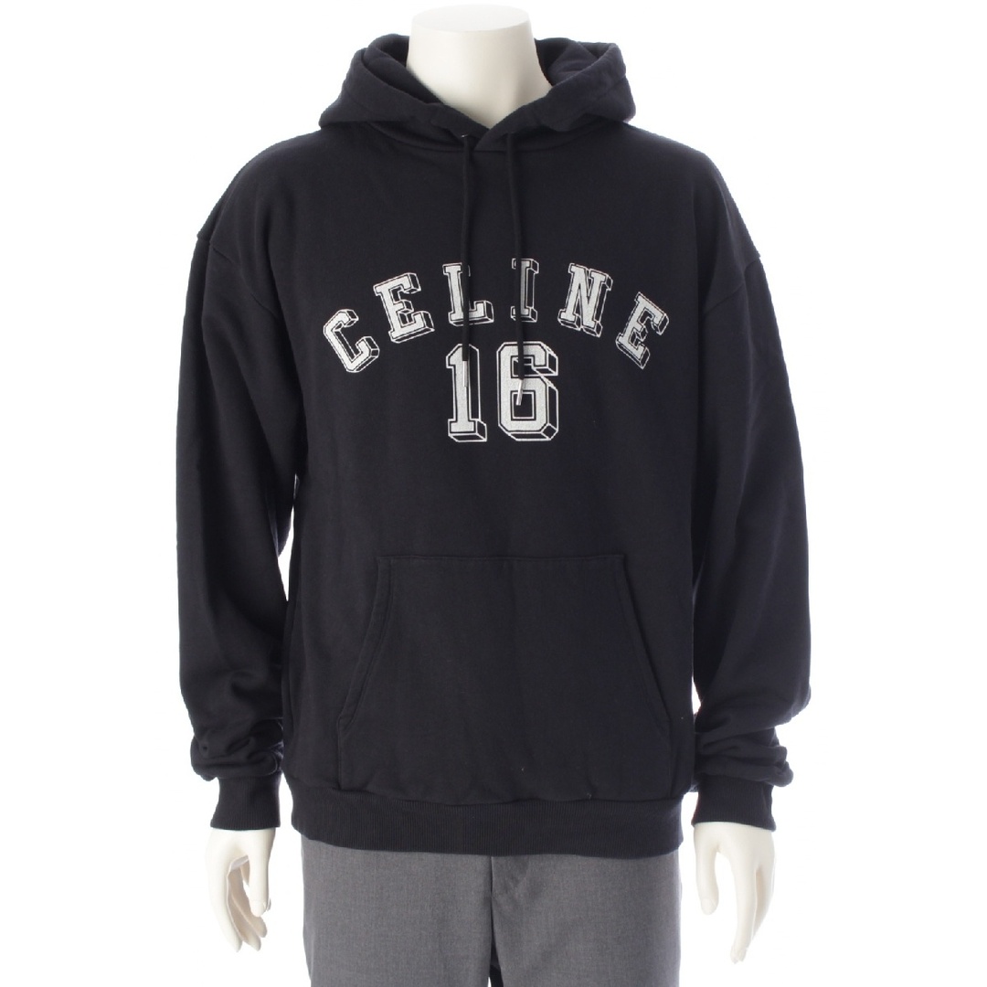 CELINE - セリーヌ コットン エディ期 16 ロゴ ルーズ フーディ CELINE - セリーヌ コットン エディ期 16 ロゴ ルーズ フーディ