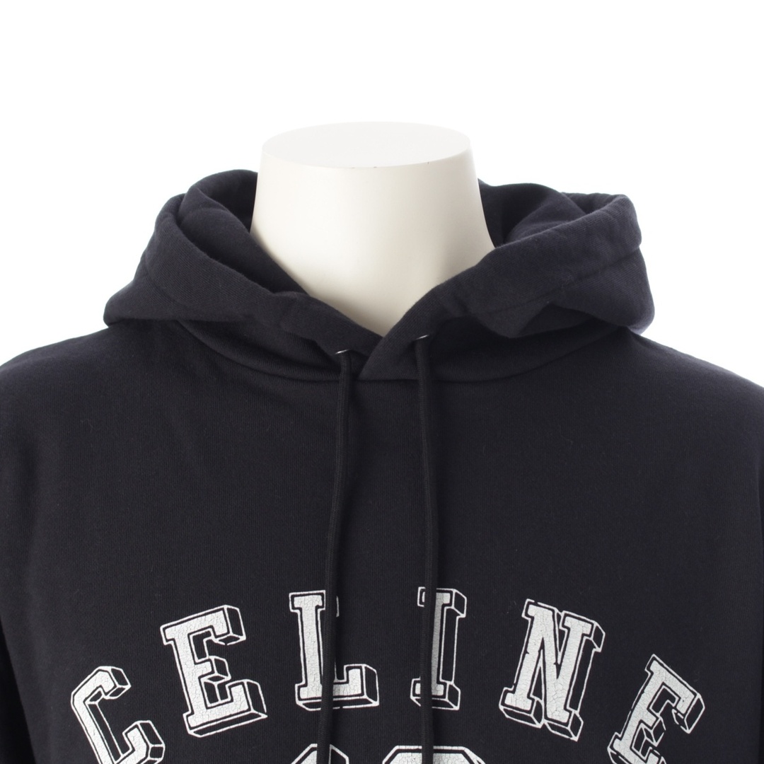 CELINE - セリーヌ コットン エディ期 16 ロゴ ルーズ フーディ CELINE - セリーヌ コットン エディ期 16 ロゴ ルーズ フーディ