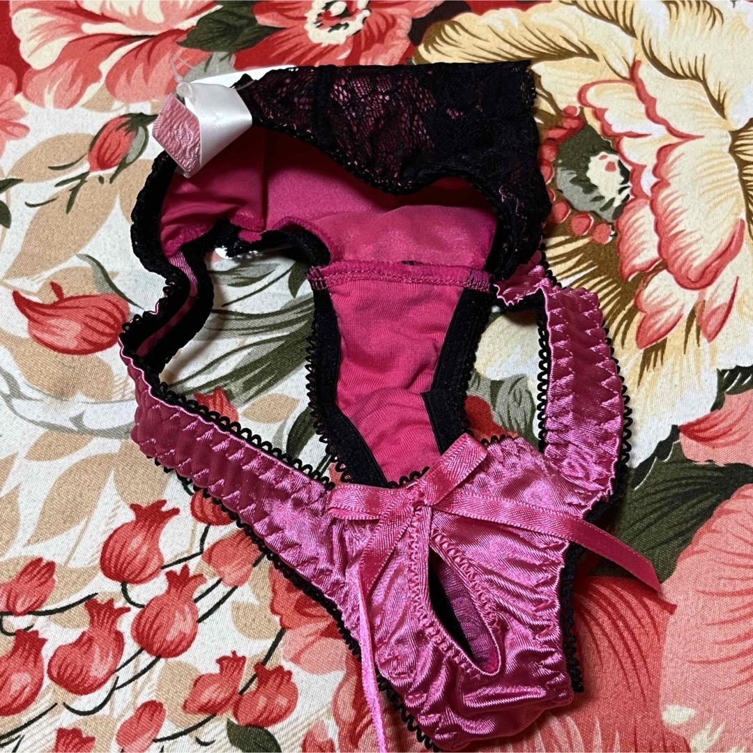 ★PEACH JOHN★サテンレースTバックソングショーツ★パンツ下着★ピンクS PEACH JOHN - ☆PEACH JOHN☆サテンレースTバックソングショーツ