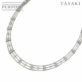 クリスマスファッション TASAKI ブルー K18ホワイトゴールド 18金 ネックレス タサキ - ネックレス、ペンダント、チョーカー