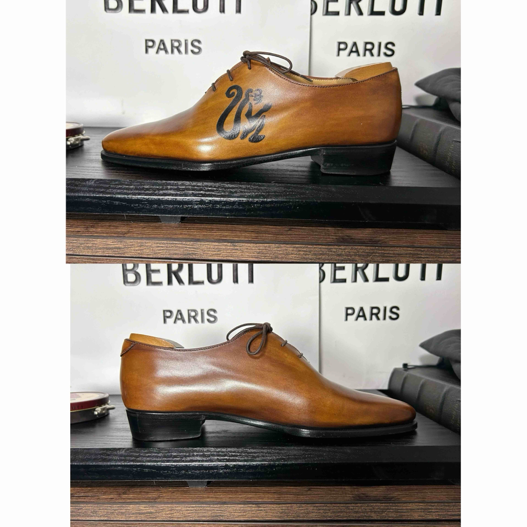 BERLUTI - 極美品 BERLUTI タトゥーコレクション サル ブラウン BERLUTI - 極美品 BERLUTI タトゥーコレクション サル ブラウン