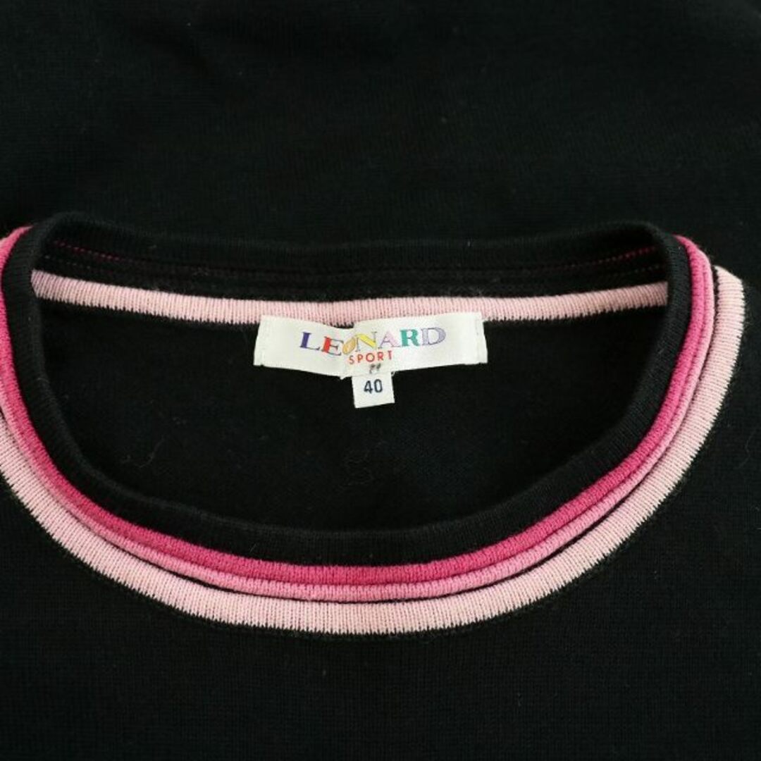 レオナールスポーツ ニット カットソー 半袖 花柄 カシミヤ混 40 レオナールスポーツ ニット カットソー 半袖 花柄 カシミヤ混 40