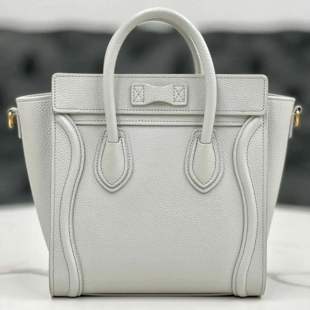 CELINE - 美品☆ セリーヌ ラゲージ ナノ ライトグレー 2way CELINE - 美品☆ セリーヌ ラゲージ ナノ ライトグレー 2way