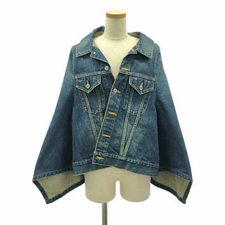 JUNYA WATANABE COMME des GARCONS / ジュンヤワタナベ | 2016SS | denim / カットオフ 断ち切り 再構築 デニム ケープ | S | インディゴ | レディース(その他)