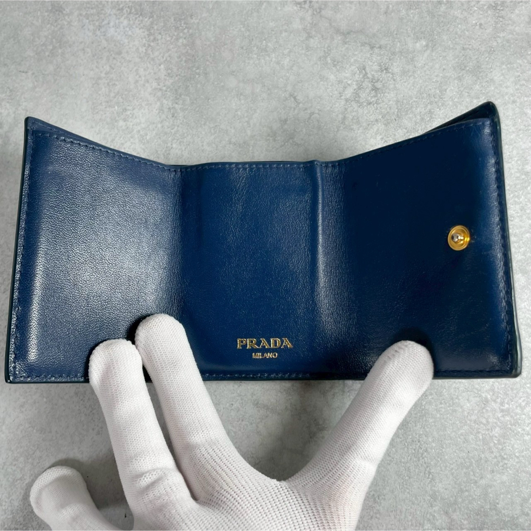 PRADA - 【極美品 箱付き】プラダ 三つ折り 財布 ヴィッテロ PRADA - 【極美品 箱付き】プラダ 三つ折り 財布 ヴィッテロ