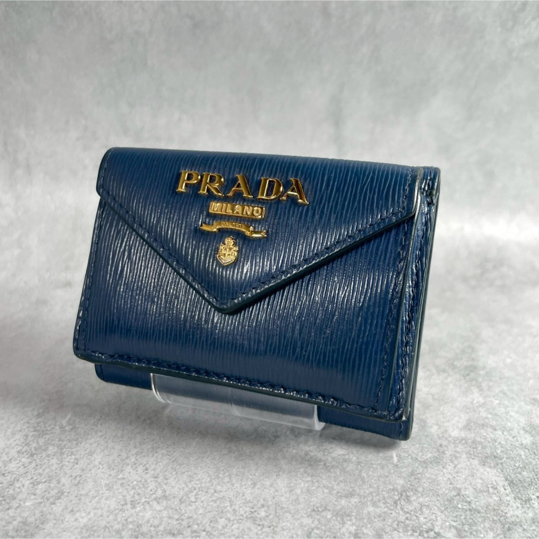 PRADA - 【極美品 箱付き】プラダ 三つ折り 財布 ヴィッテロ PRADA - 【極美品 箱付き】プラダ 三つ折り 財布 ヴィッテロ