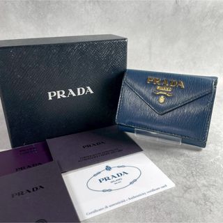 PRADA - 【極美品 箱付き】プラダ 三つ折り 財布 ヴィッテロ PRADA - 【極美品 箱付き】プラダ 三つ折り 財布 ヴィッテロ