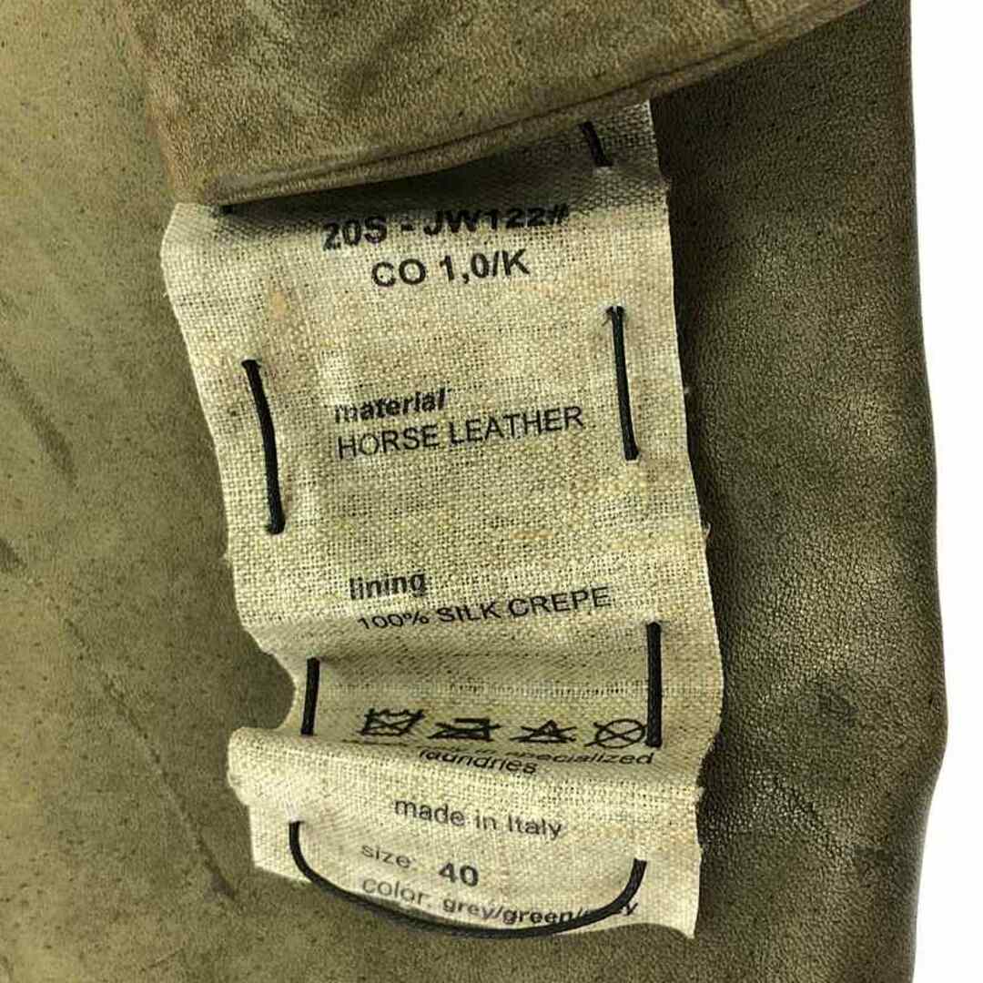 美品】 m.a+ / エムエークロス | HORSE LEATHER / SILK CREPE 美品】 m.a+ / エムエークロス | HORSE LEATHER / SILK CREPE