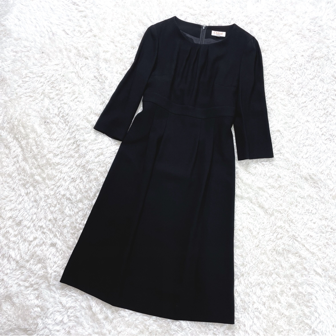 Chloe - 美品✨ クロエ イギン ブラックフォーマル ノーカラー Chloe - 美品✨ クロエ イギン ブラックフォーマル ノーカラー