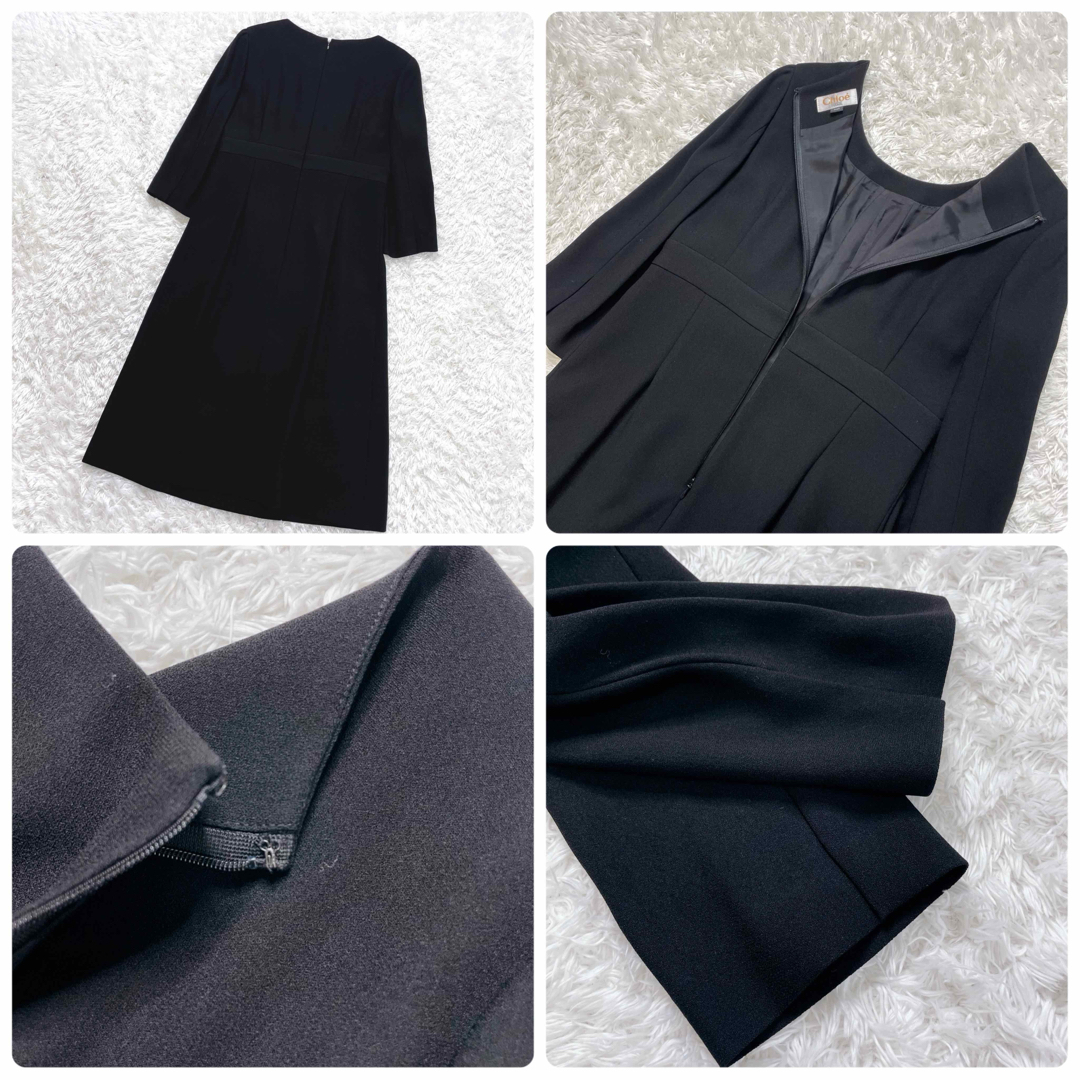 Chloe - 美品✨ クロエ イギン ブラックフォーマル ノーカラー Chloe - 美品✨ クロエ イギン ブラックフォーマル ノーカラー