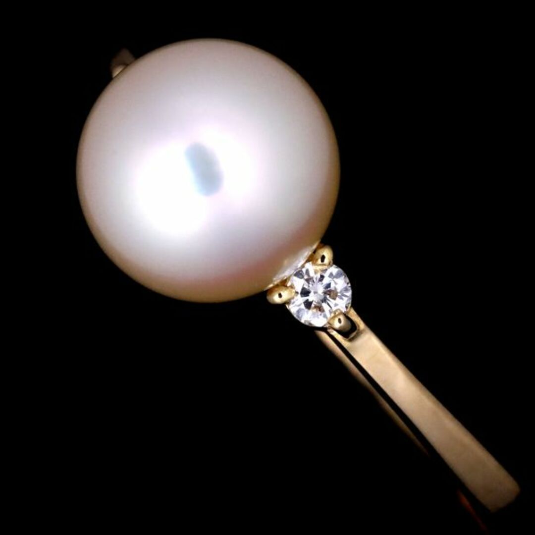 超可爱 タサキ - TASAKI TASAKI ダイヤ 7.1mm アコヤ真珠 リング 13.5号 アコヤ真珠
