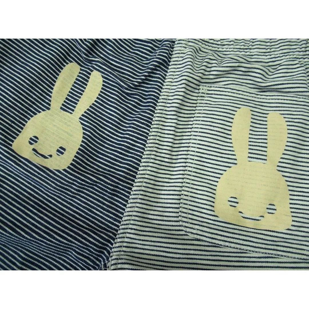 CUNE キューン 2連 うさぎ デニム ヒッコリー ショート パンツ