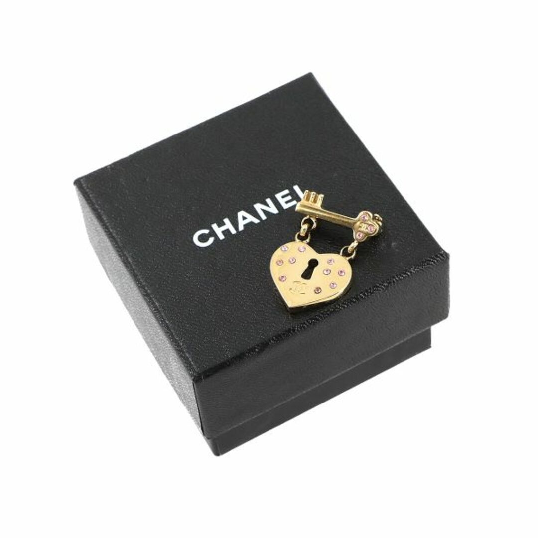 CHANEL - シャネル CHANEL ハート 鍵 ブローチ ラインストーン CHANEL - シャネル CHANEL ハート 鍵 ブローチ ラインストーン
