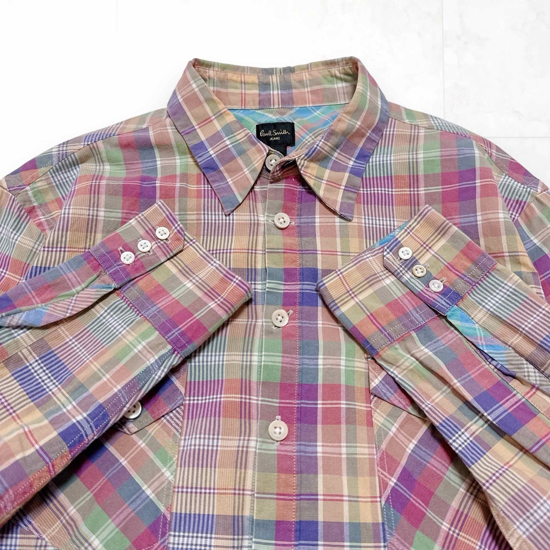 Paul Smith - Paul Smith コットン長袖シャツ チェック柄 マルチ Paul Smith - Paul Smith コットン長袖シャツ チェック柄 マルチ