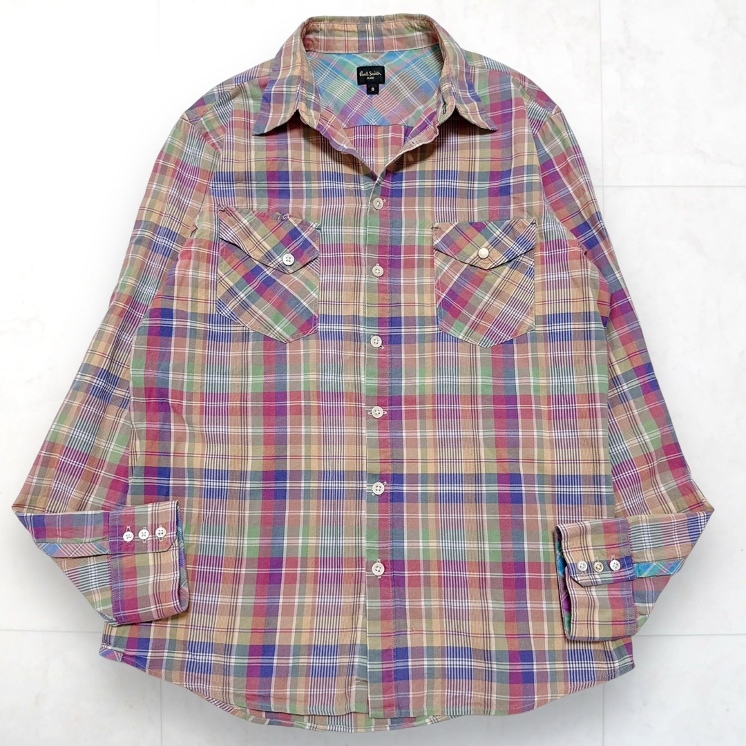 Paul Smith - Paul Smith コットン長袖シャツ チェック柄 マルチ Paul Smith - Paul Smith コットン長袖シャツ チェック柄 マルチ