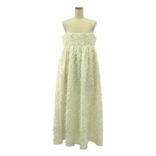 【美品】  MECRE / メクル | 2way ジャガード ボリューム キャミドレス ワンピース / 裏地付き | M | white | レディース(ロングワンピース/マキシワンピース)
