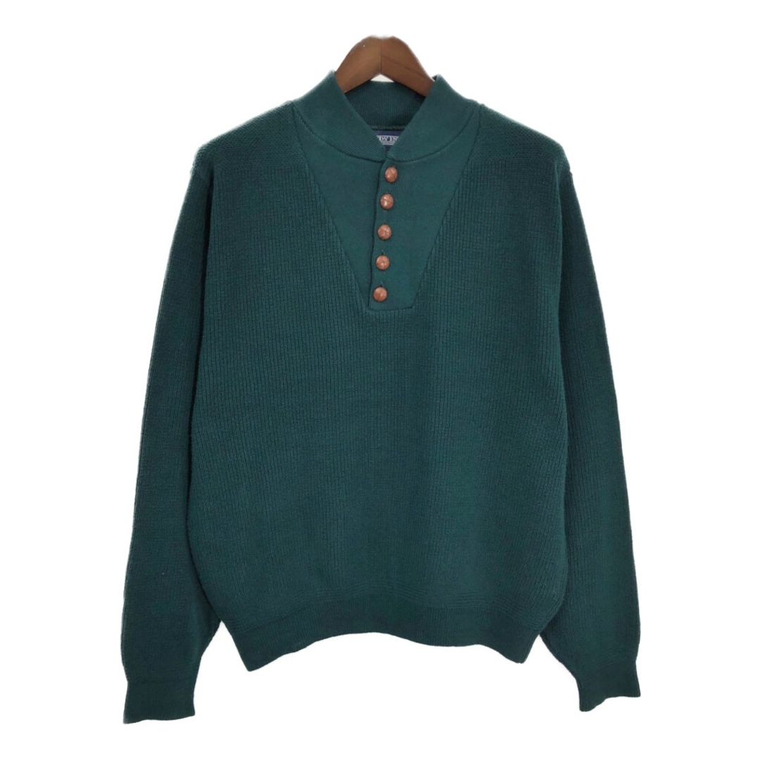 90年代 USA製 LANDS' END ランズエンド ヘンリーネック コットン 90年代 USA製 LANDS' END ランズエンド ヘンリーネック コットン